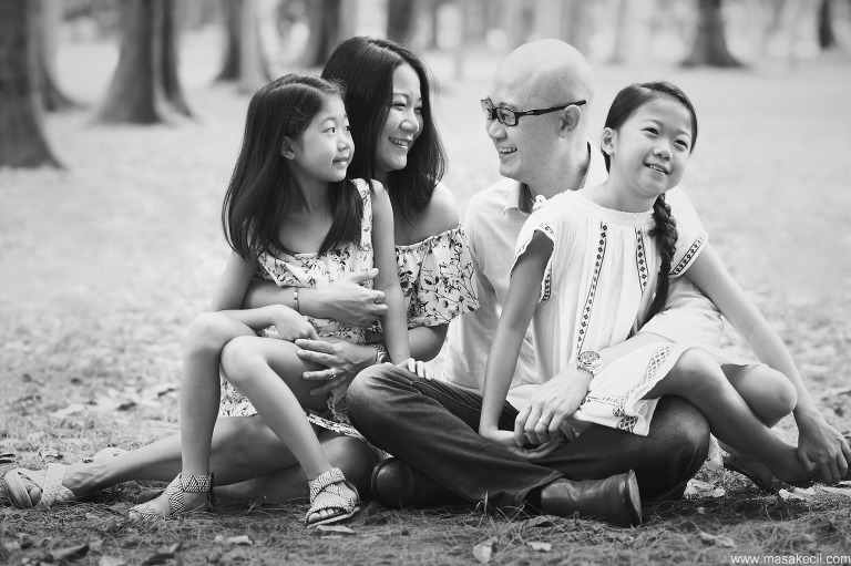 Singapore black and white family photography