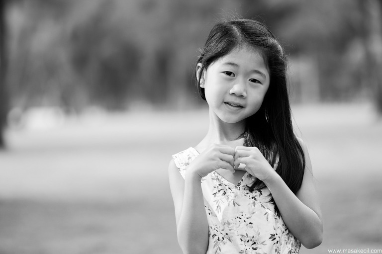 Black and White Children Photography in Singapore